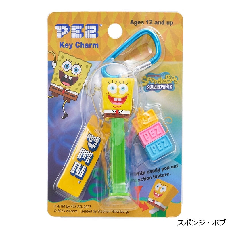 スポンジ・ボブ PEZ ペッツ カラビナキーリング スポンジ・ボブ/パトリック