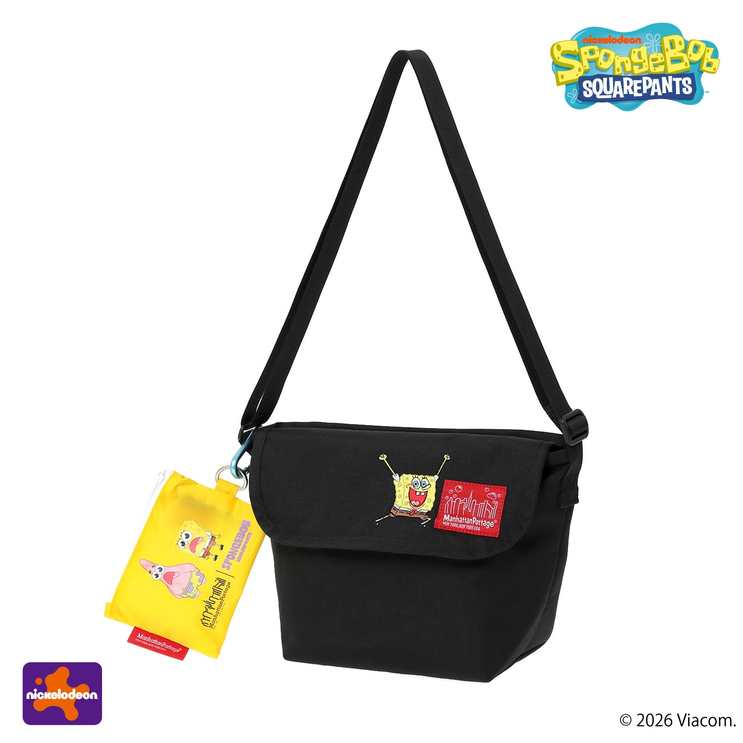 SpongeBob × ManhattanPortage NYLON MESSENGER BAG (XXS) BP W/DIV MGNT 500D CORDURA