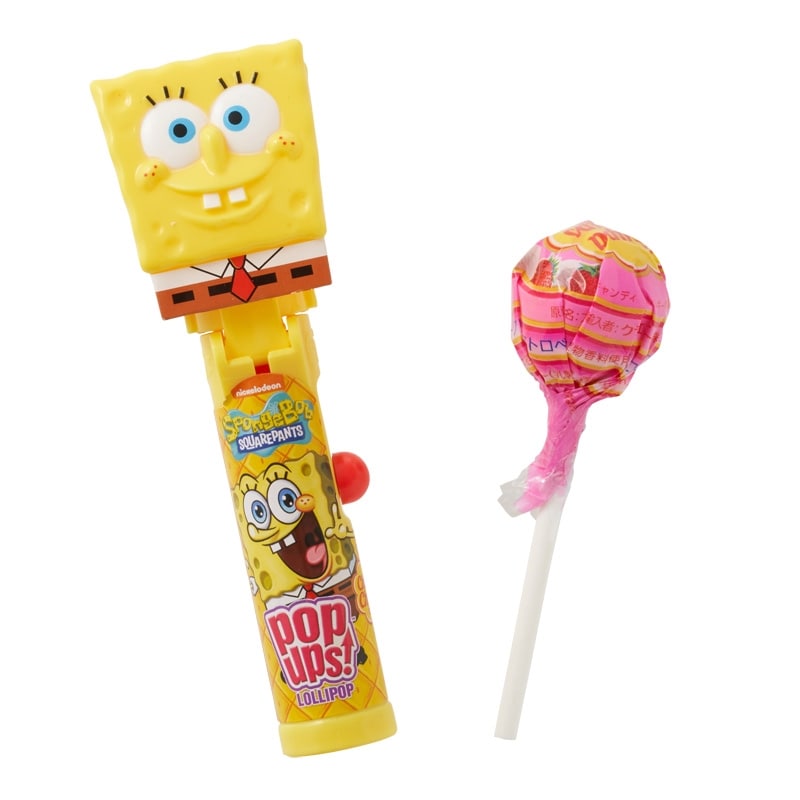 スポンジ・ボブ pop ups! ポップアップス ロリポップキャンディ スポンジ・ボブ (ストロベリークリーム)