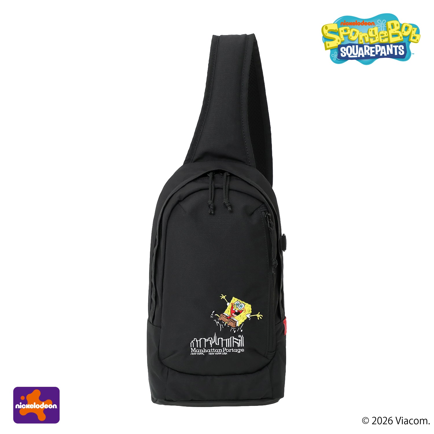 SpongeBob × ManhattanPortage LITTLE ITALY CROSSBODY BAG CORDURA RIPSTOP POLYESTER