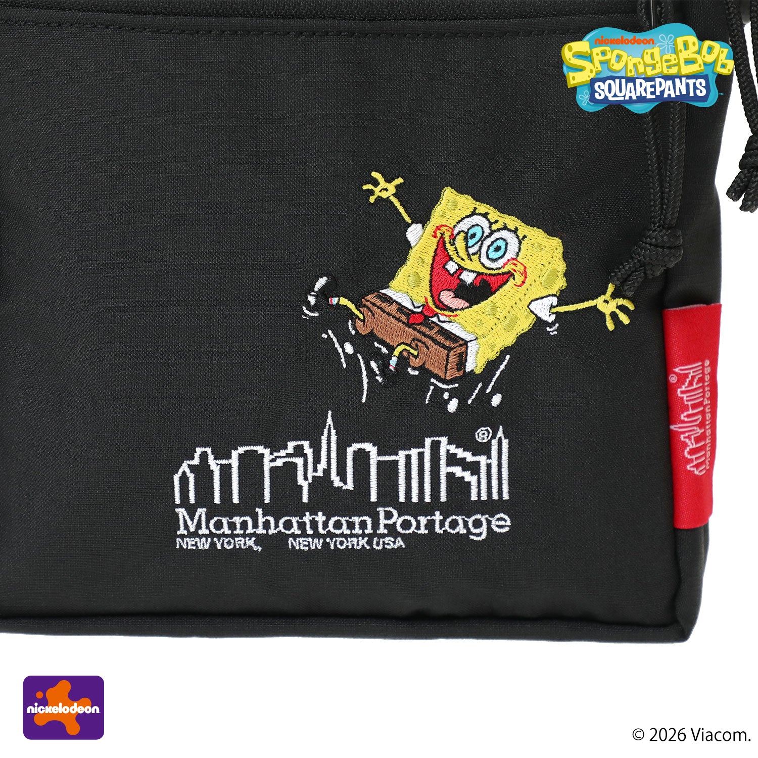 SpongeBob × ManhattanPortage CITY LIGHTS (SM) W/PL VER 2 BP CORDURA RIPSTOP POLYESTER