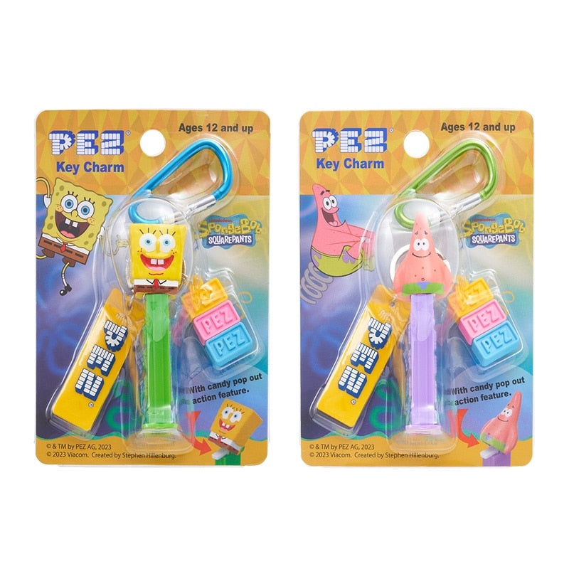 スポンジ・ボブ PEZ ペッツ カラビナキーリング　スポンジ・ボブ/パトリック