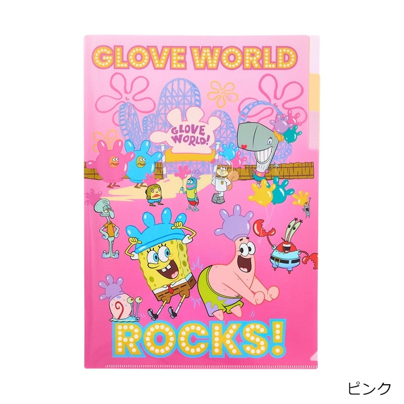 スポンジ・ボブ クリアファイルA4 GLOVE WORLD｜SpongeBob SquarePants