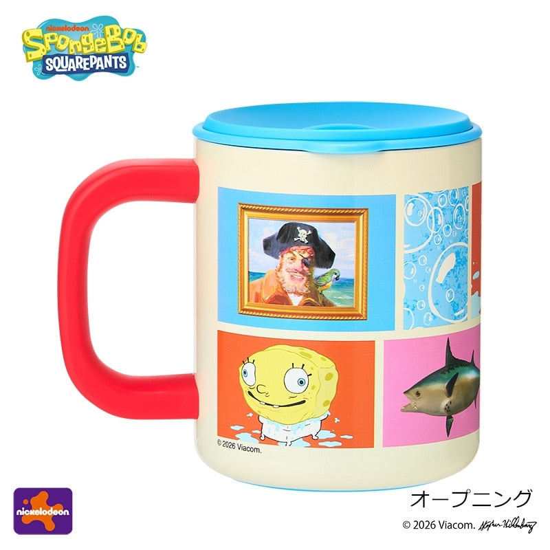 スポンジ・ボブ　蓋つきステンレスマグ