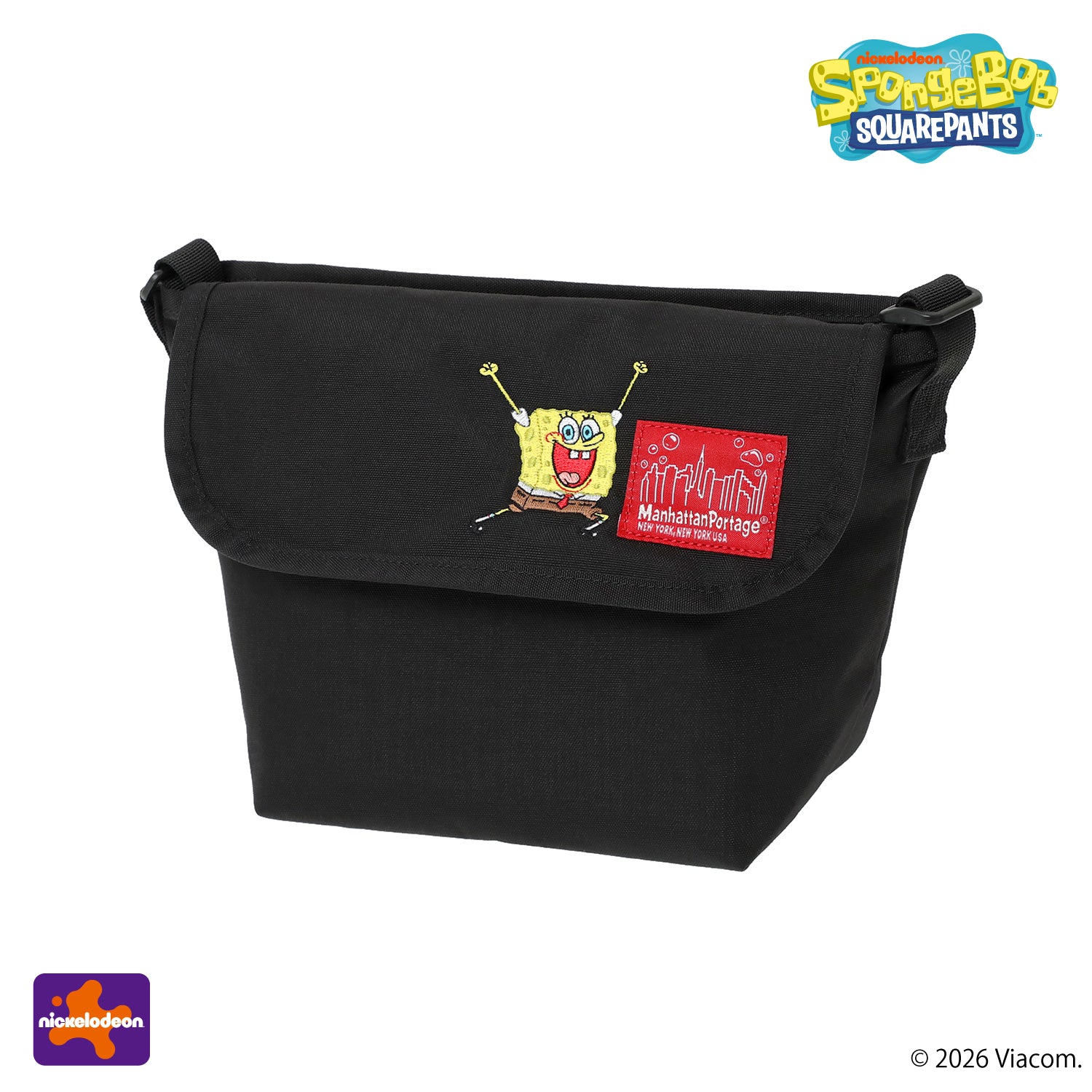 SpongeBob × ManhattanPortage NYLON MESSENGER BAG (XXS) BP W/DIV MGNT 500D CORDURA
