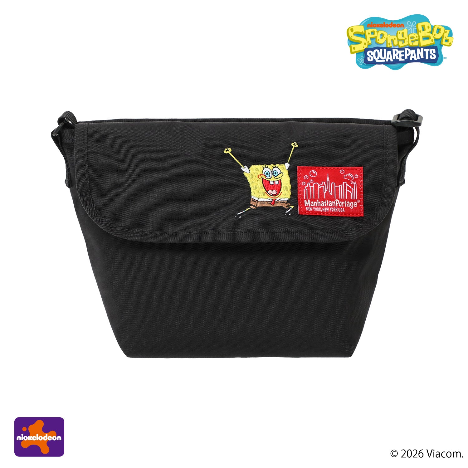 SpongeBob × ManhattanPortage NYLON MESSENGER BAG (XXS) BP W/DIV MGNT 500D CORDURA