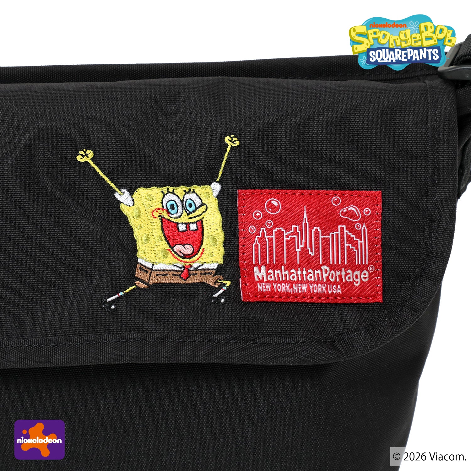 SpongeBob × ManhattanPortage NYLON MESSENGER BAG (XXS) BP W/DIV MGNT 500D CORDURA