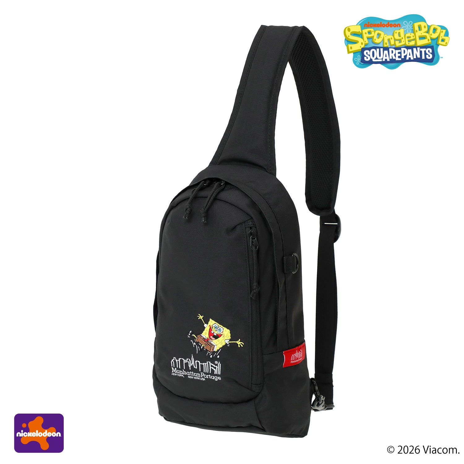 SpongeBob × ManhattanPortage LITTLE ITALY CROSSBODY BAG CORDURA RIPSTOP POLYESTER