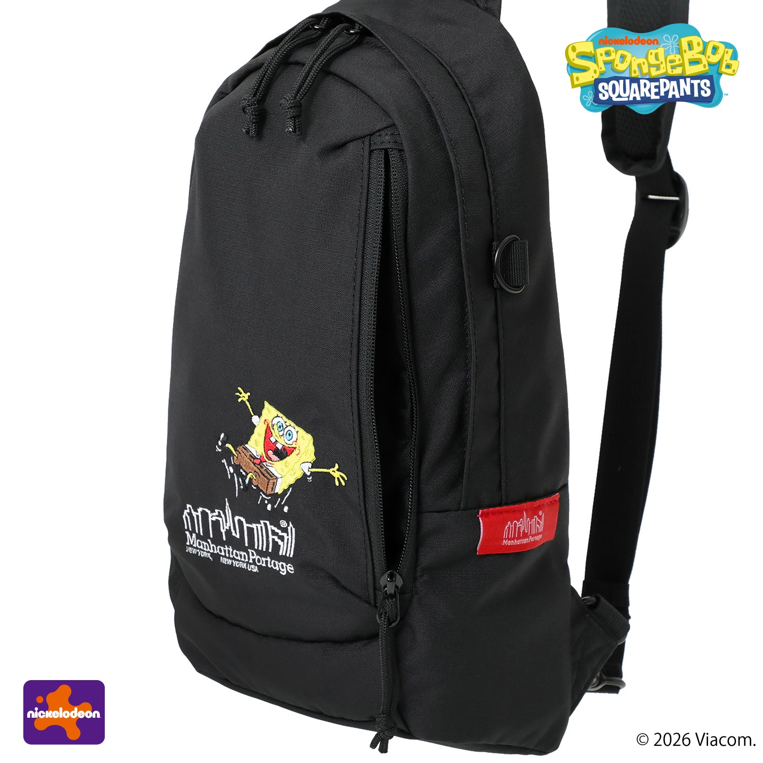 SpongeBob × ManhattanPortage LITTLE ITALY CROSSBODY BAG CORDURA RIPSTOP POLYESTER