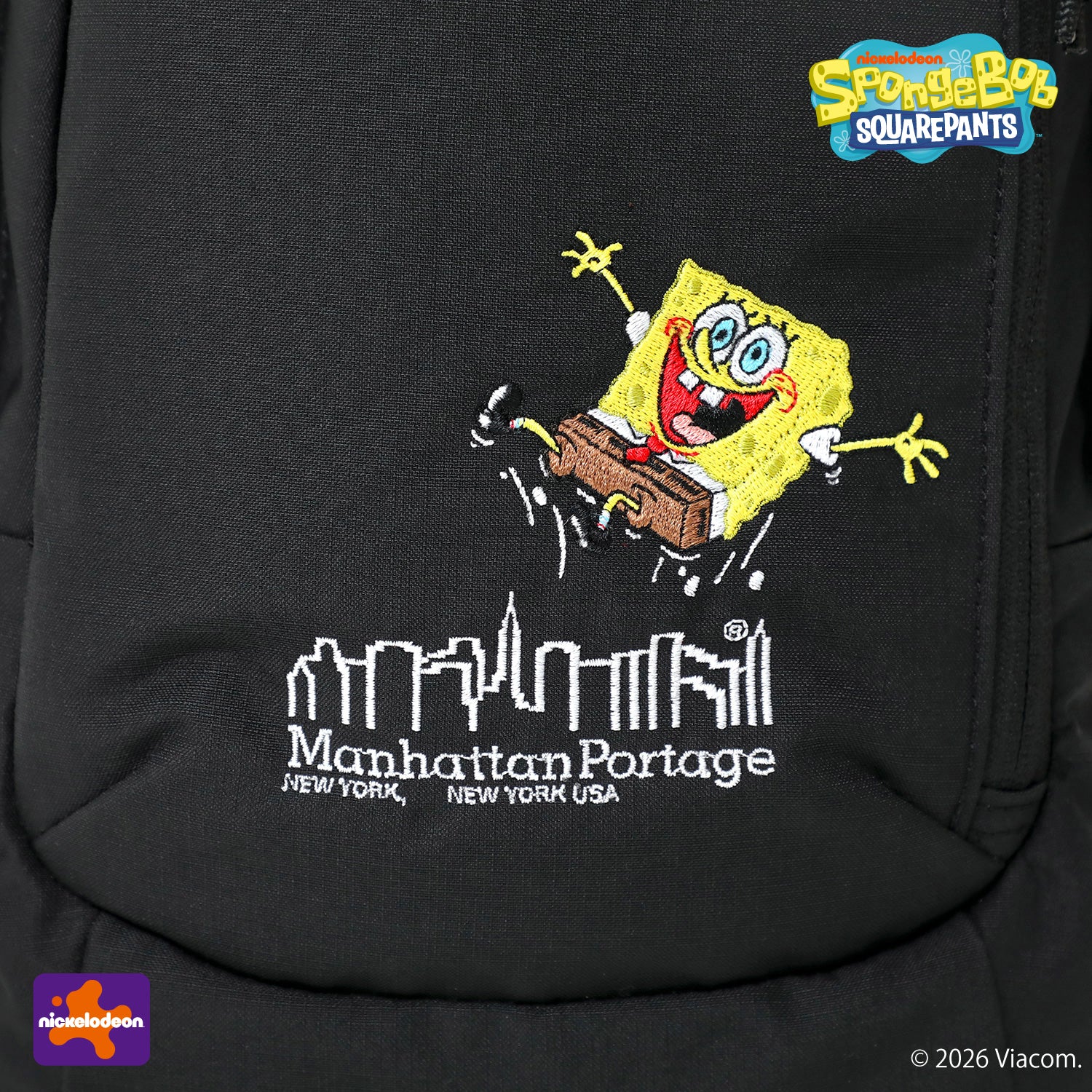 SpongeBob × ManhattanPortage LITTLE ITALY CROSSBODY BAG CORDURA RIPSTOP POLYESTER