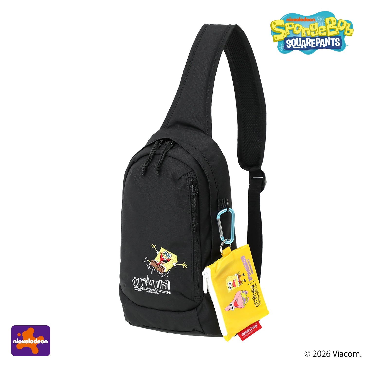 SpongeBob × ManhattanPortage LITTLE ITALY CROSSBODY BAG CORDURA RIPSTOP POLYESTER